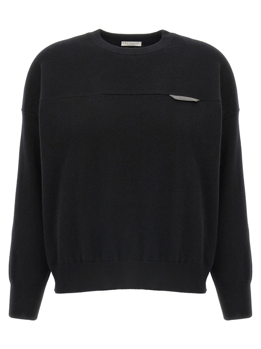 Brunello Cucinelli Monile Crop Sweater