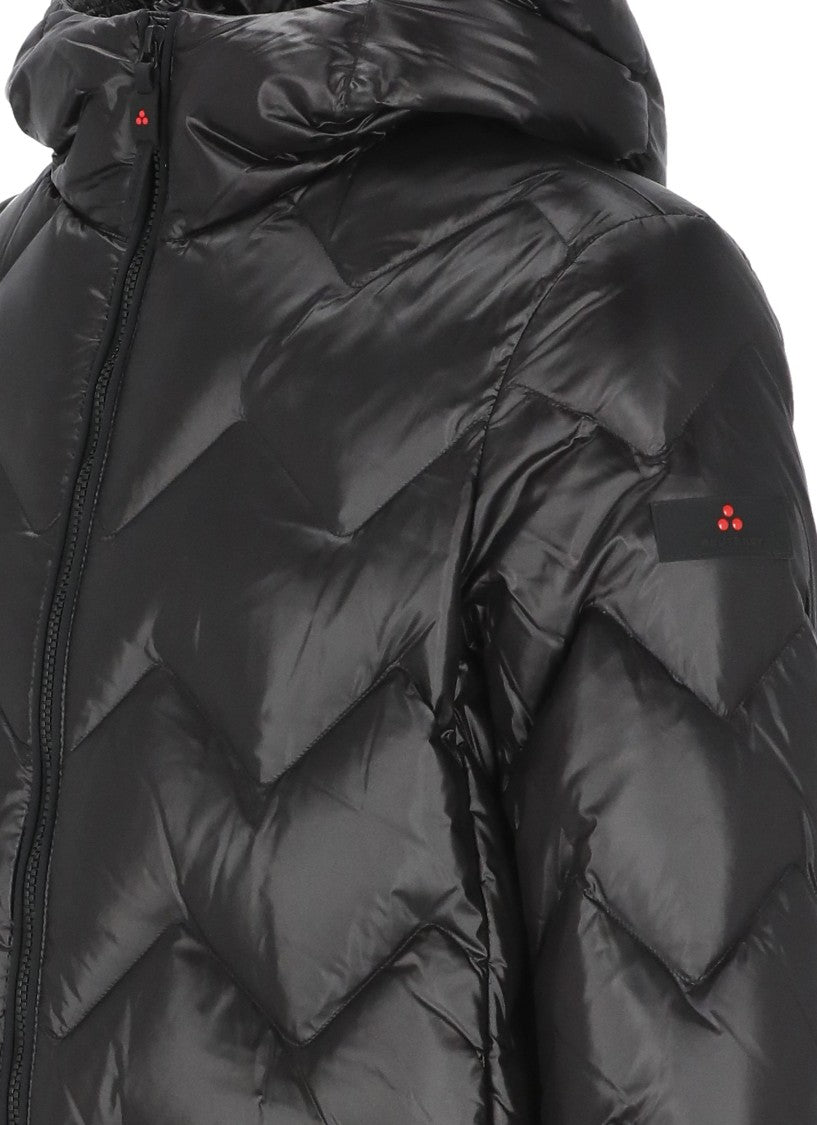 Peuterey Black Honova Chevron Quilted Down Jacket