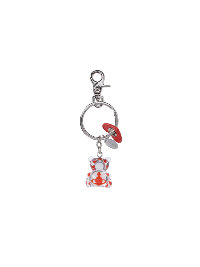 Vivienne Westwood Silver Teddy Resin Metal Keychain