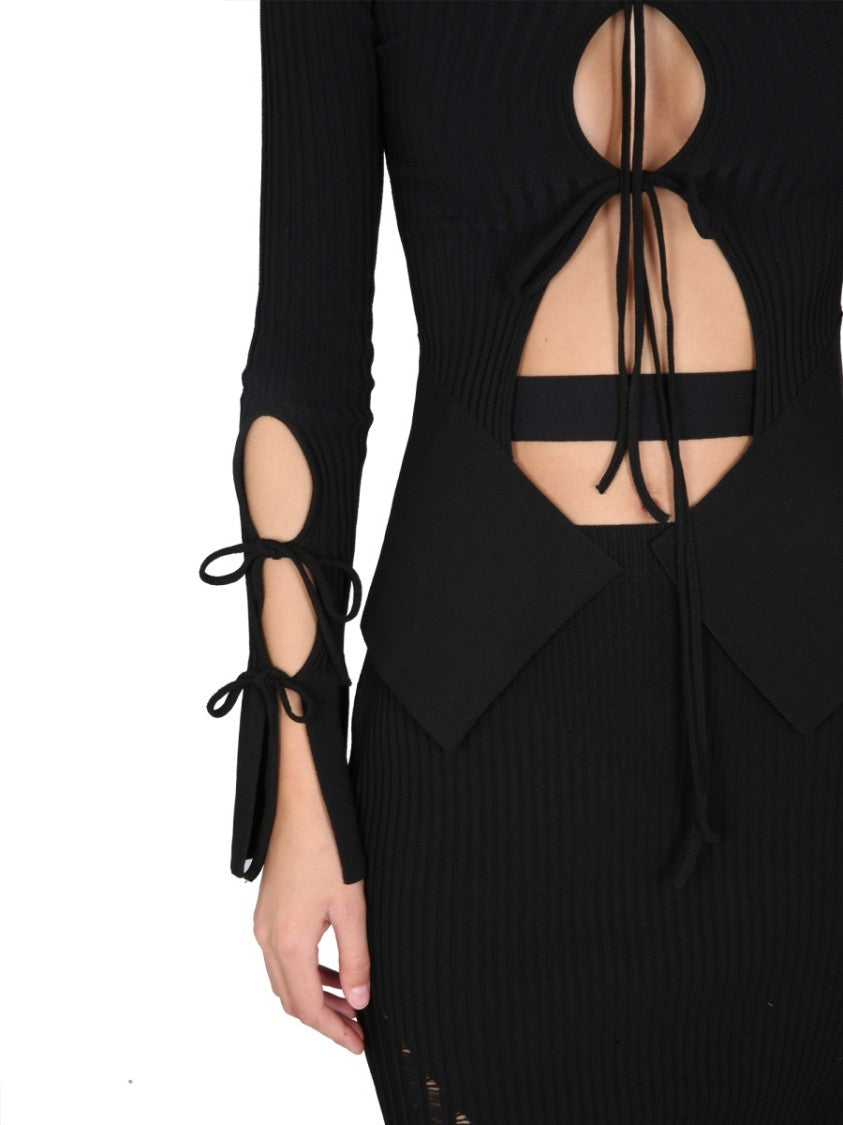 Andreâdamo Fitted Black Knitted Cardigan