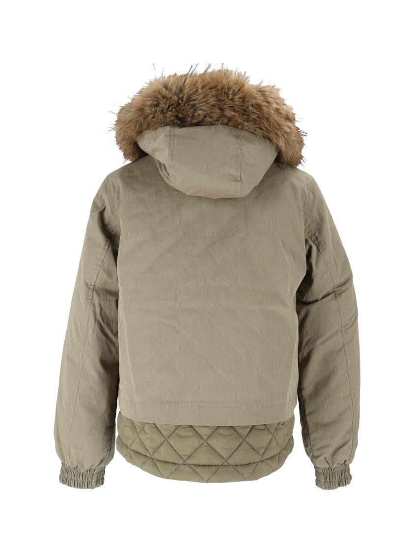 K-Way Tosca Waxed Cotton-Nylon Short Jacket
