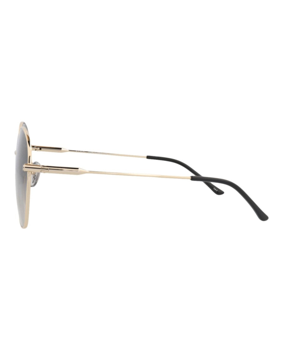 Gucci Round-Frame Metal Sunglasses