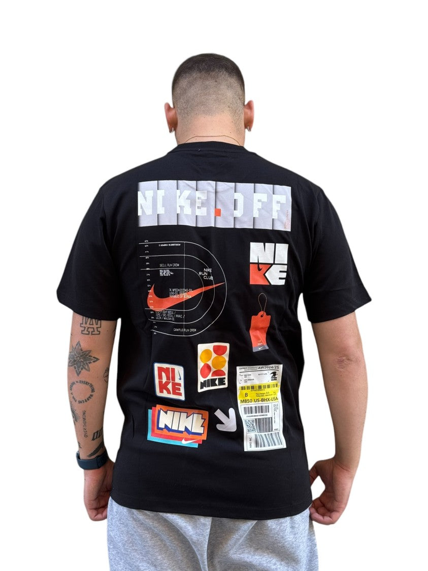 Nike X Off-White Distinctive Streetwear Graphic T-Shirt With Experimental Design