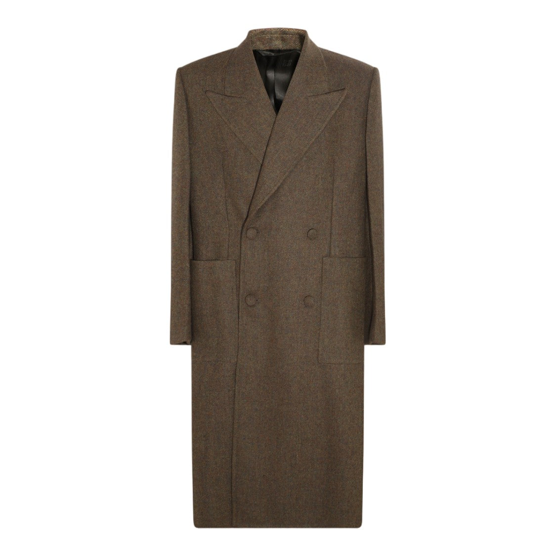 Givenchy Long Double-Breasted Coat With Structured Silhouette And Wide Lapels