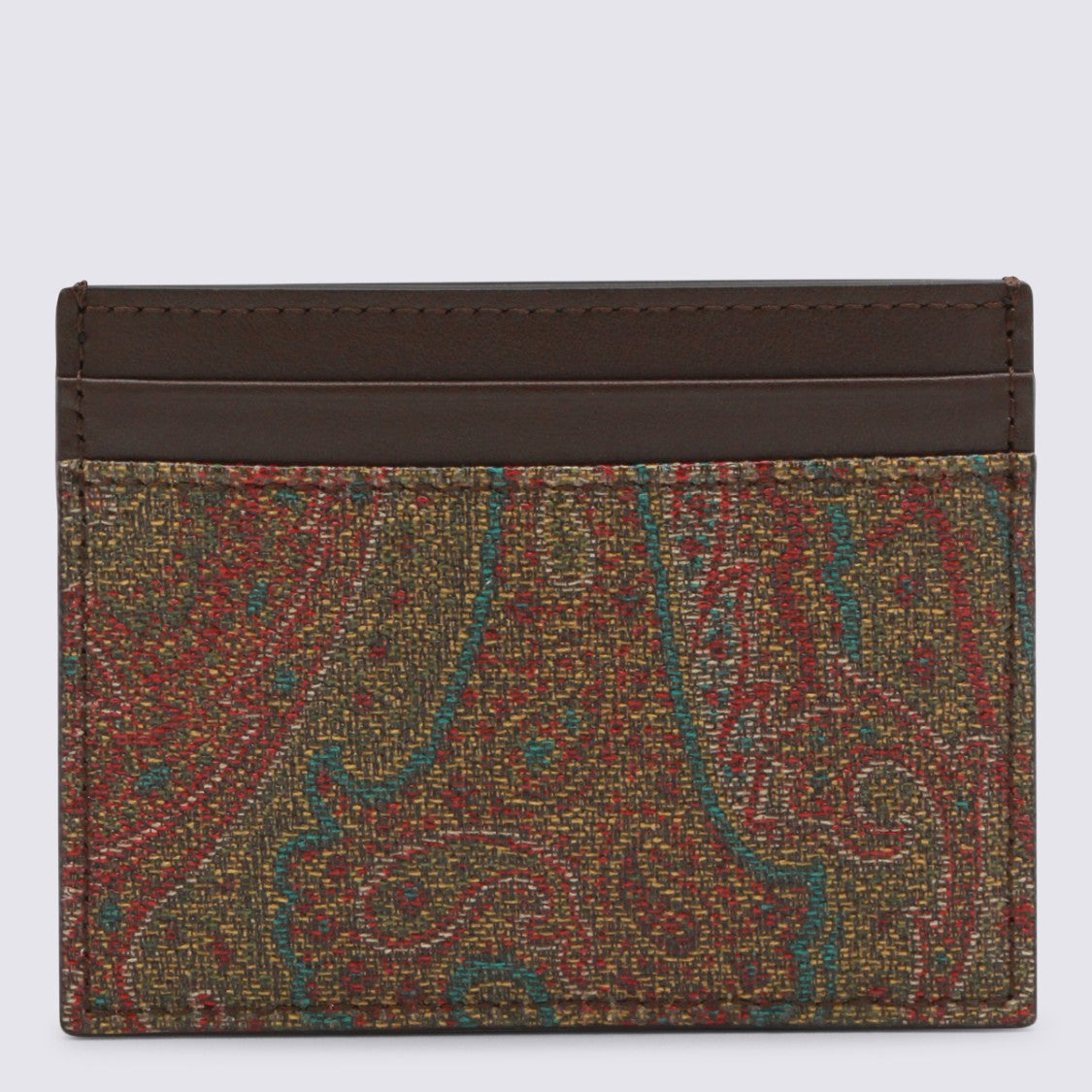 Etro Slim Paisley Pattern Cardholder Wallet With Classic Design