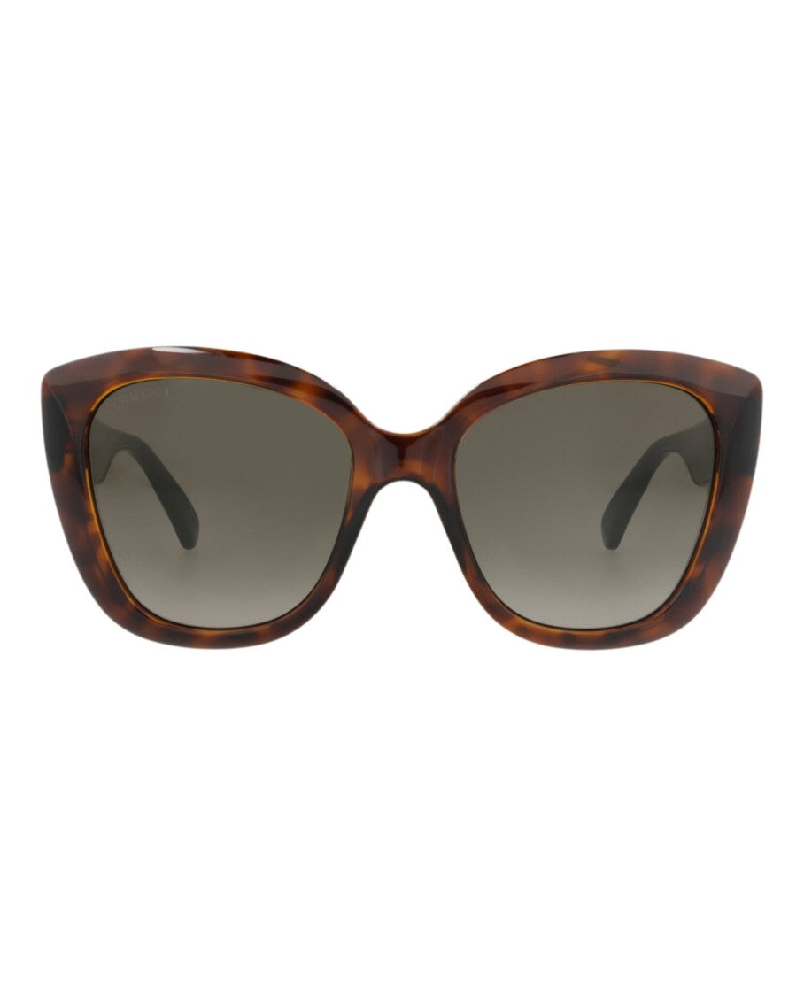 Gucci Cat Eye-Frame Sunglasses With Tortoiseshell Pattern And Signature Logo