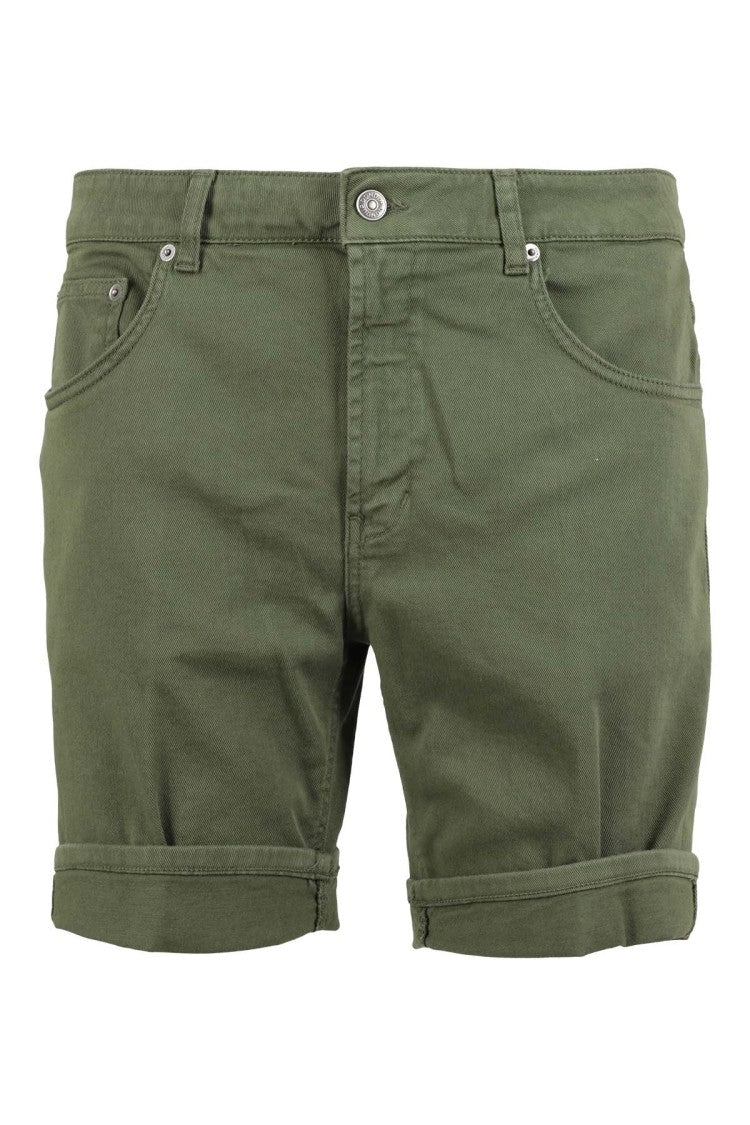 Dondup Olive Green Cotton Derick Bermuda Shorts