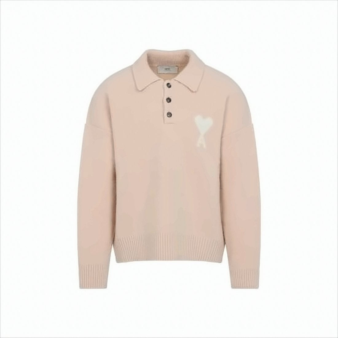 Ami Paris Light Pink Alpaca Knit Sweater