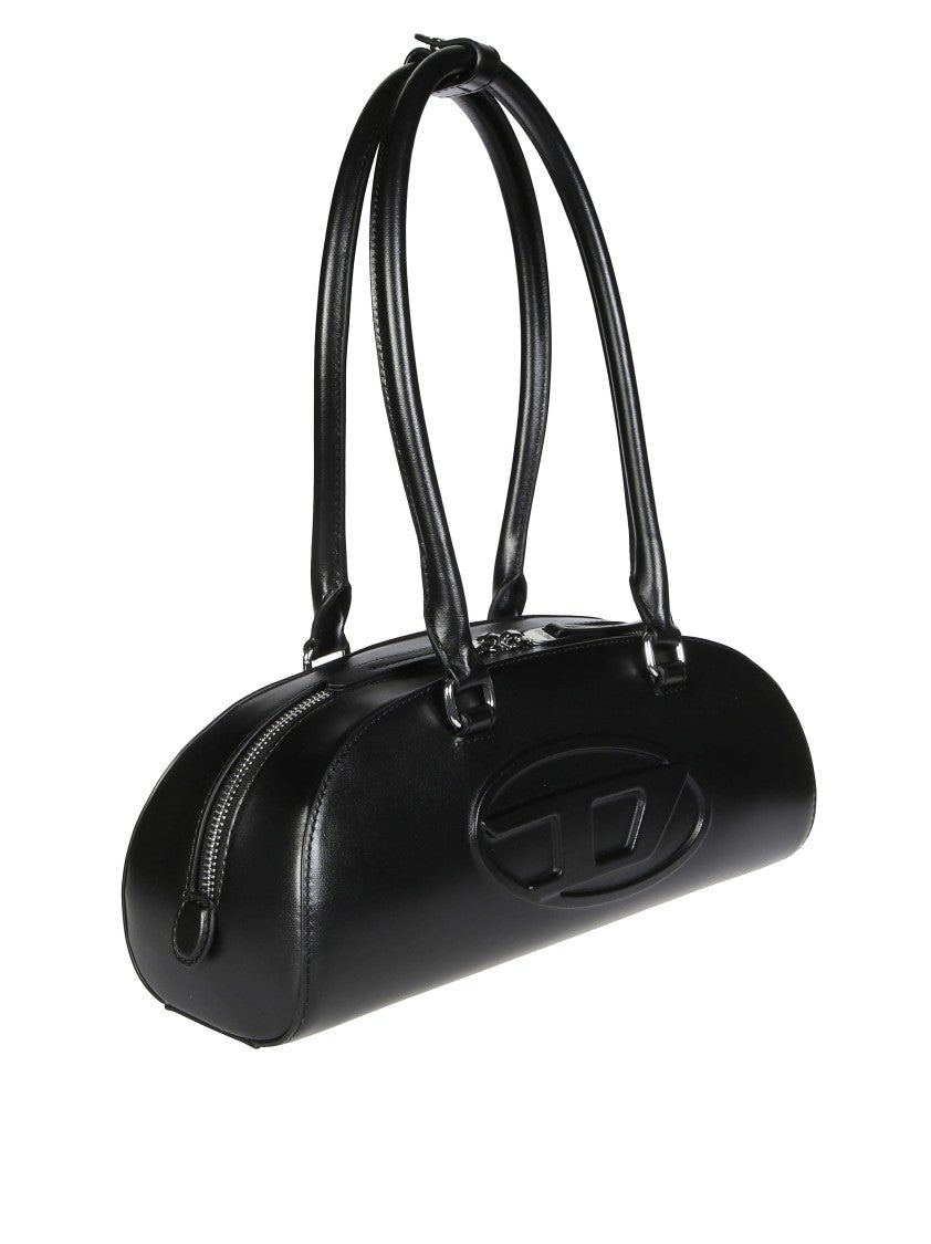 Diesel Dome Structured Leather Shoulder Bag