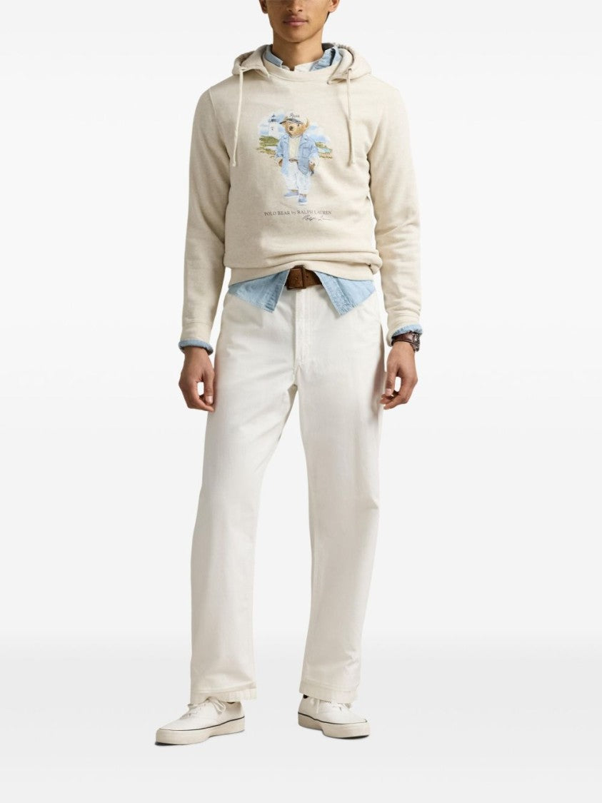 Polo Ralph Lauren Light Beige Drawstring Hoodie