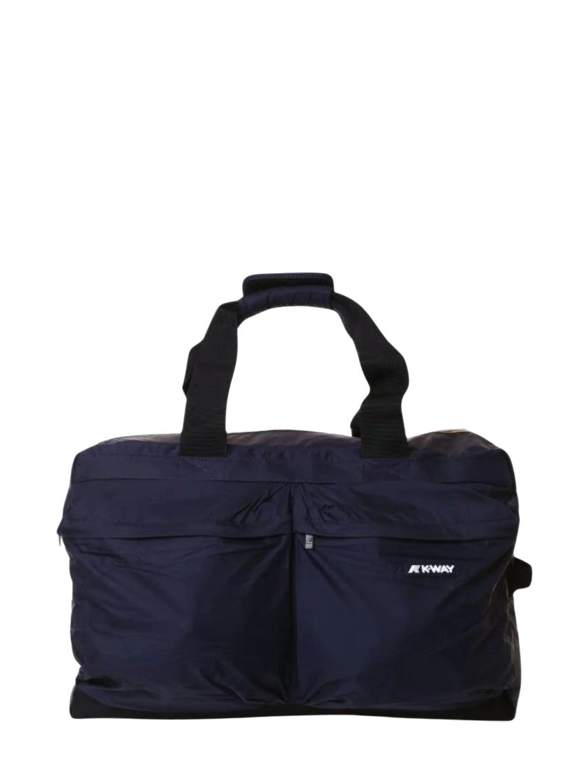 K-Way Rectangular Logo-Print Holdall Bag With Dual Zip Pockets