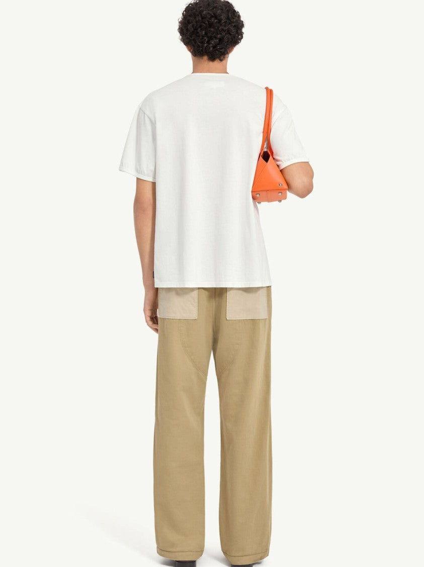 Mm6 By Maison Margiela White Crew Neck Printed Cotton T-Shirt