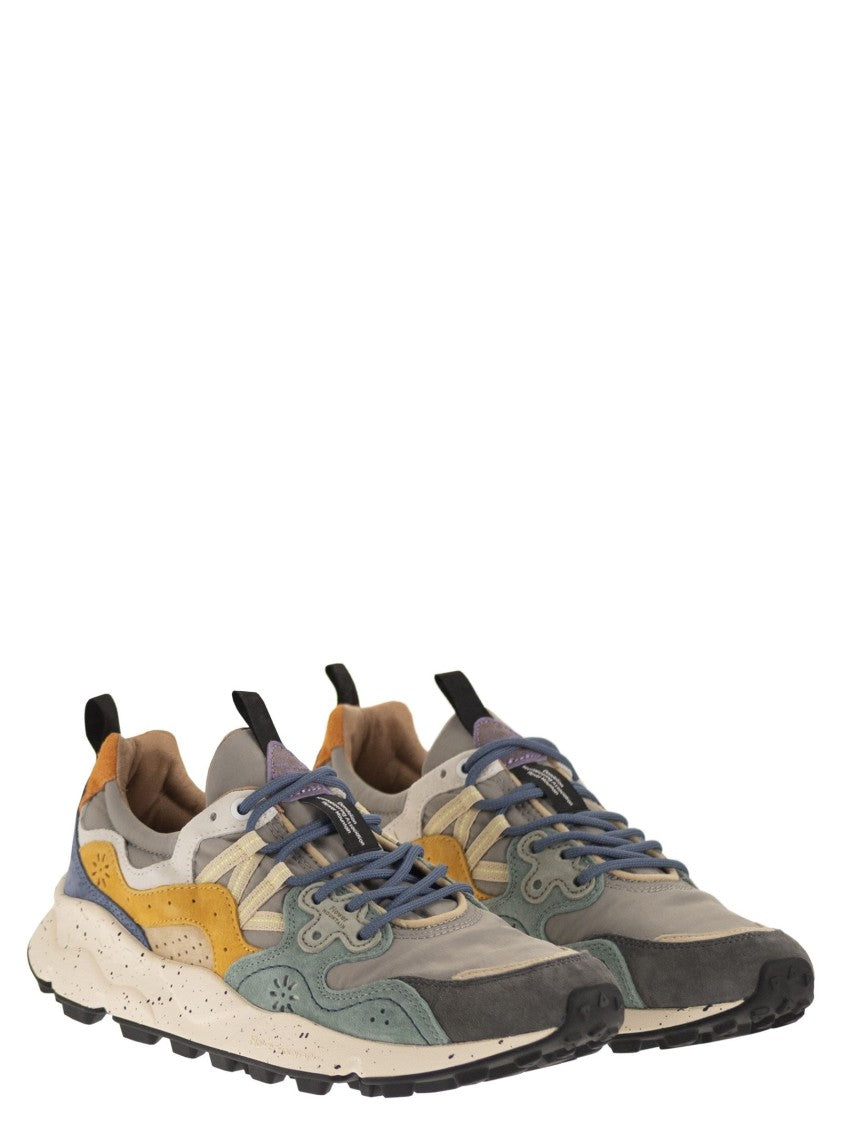 Flower Mountain Yamano 3 - Sneakers In Suede And Technical Fabric