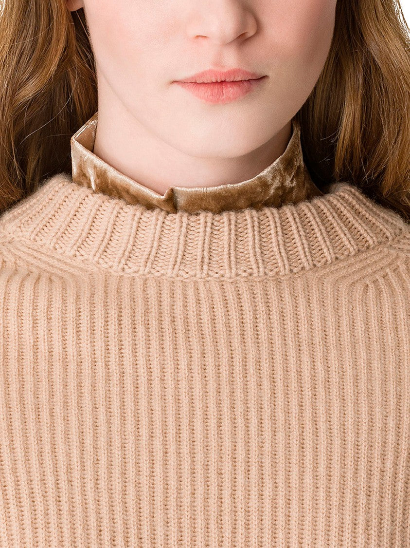 Forte Forte English Rib Roundneck Sweater In Warm Brown