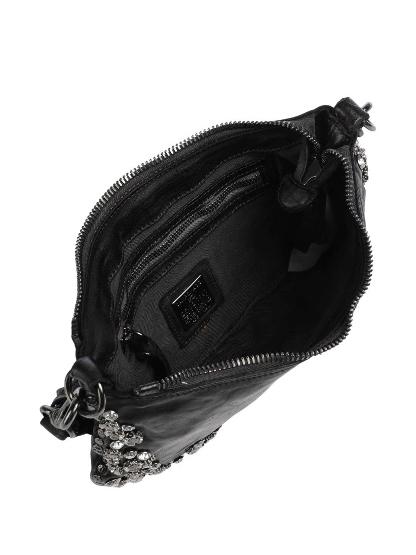 Campomaggi Elongated Zip Closure Shoulder Bag With Decorative Elements