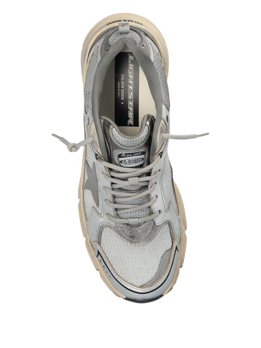 Golden Goose Silk And Nylon Panelled Lace Sneakers