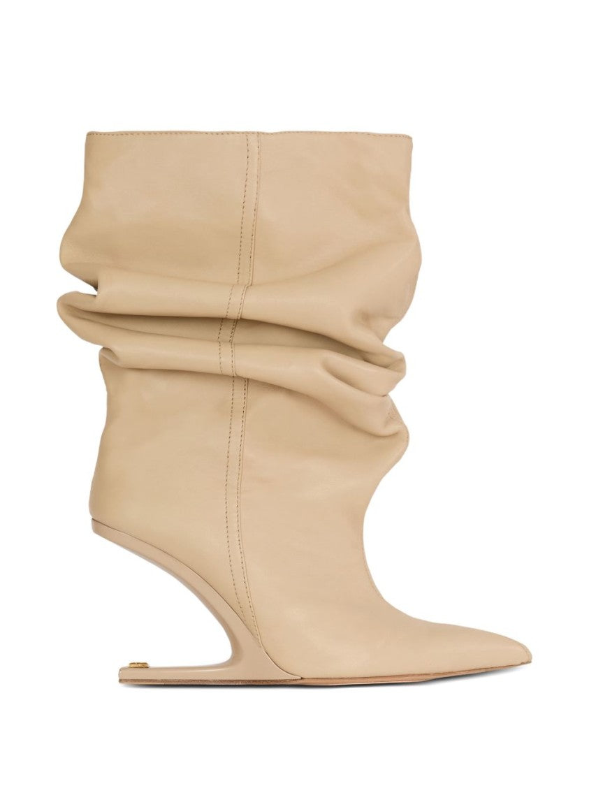 Balmain Silk And Nylon Blend Pull-On Boots