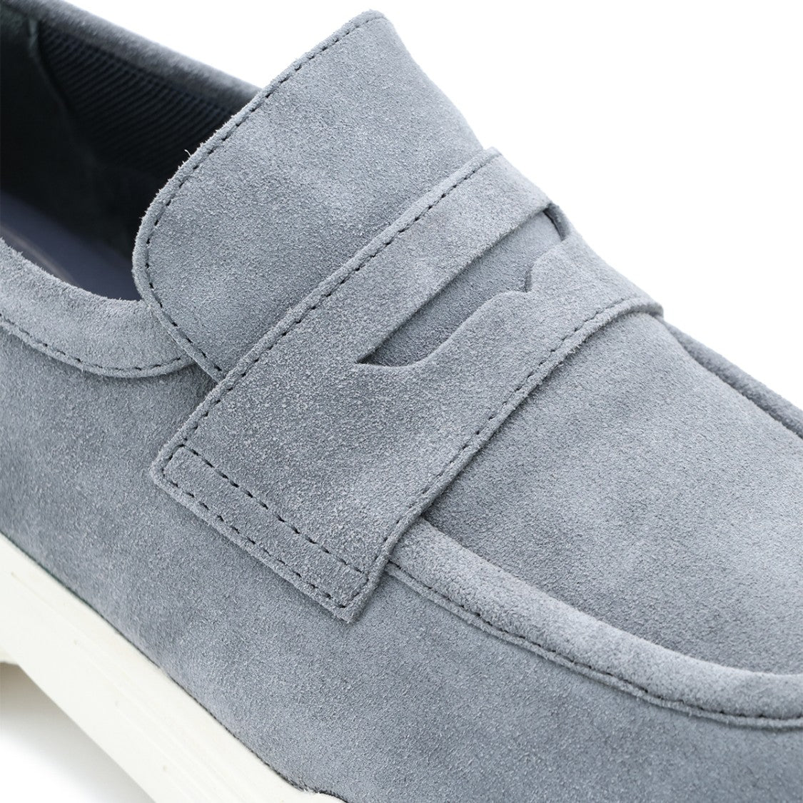 Tod's Loafer-Inspired Suede Flats With Contrasting Sole