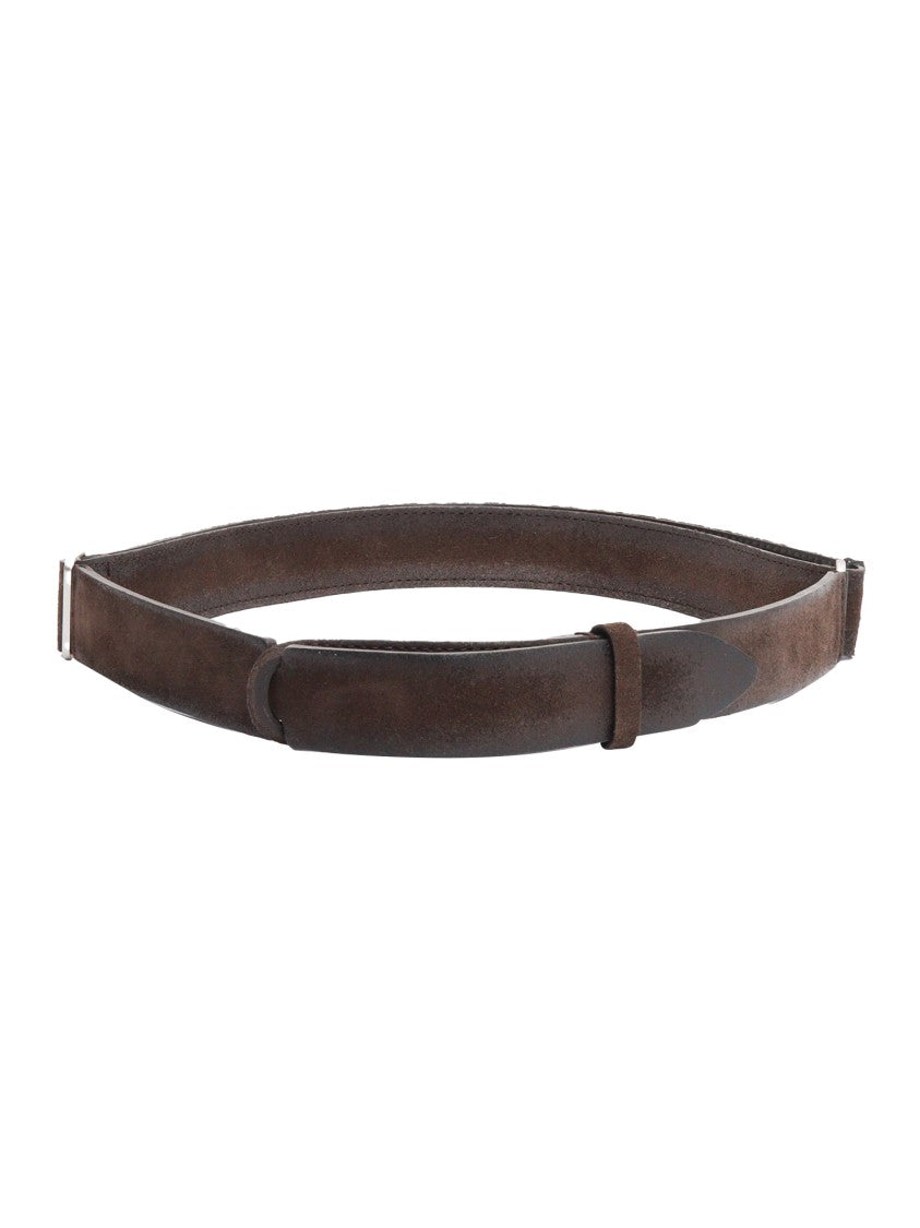 Claudio Orciani Suede Leather Belt With Design