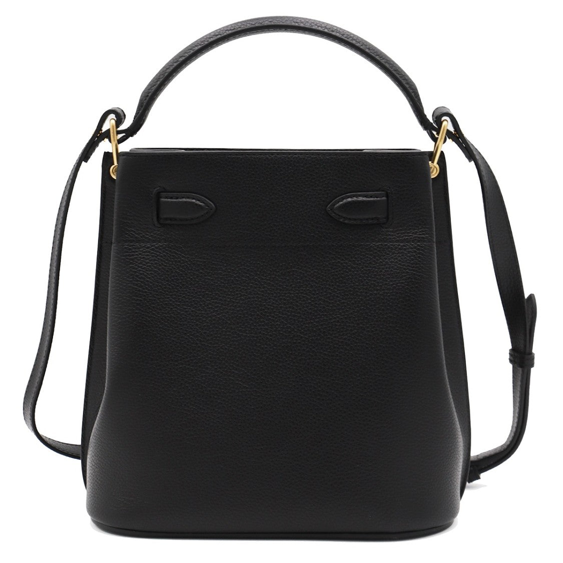 Mulberry Black Leather Islington Bucket Satchel