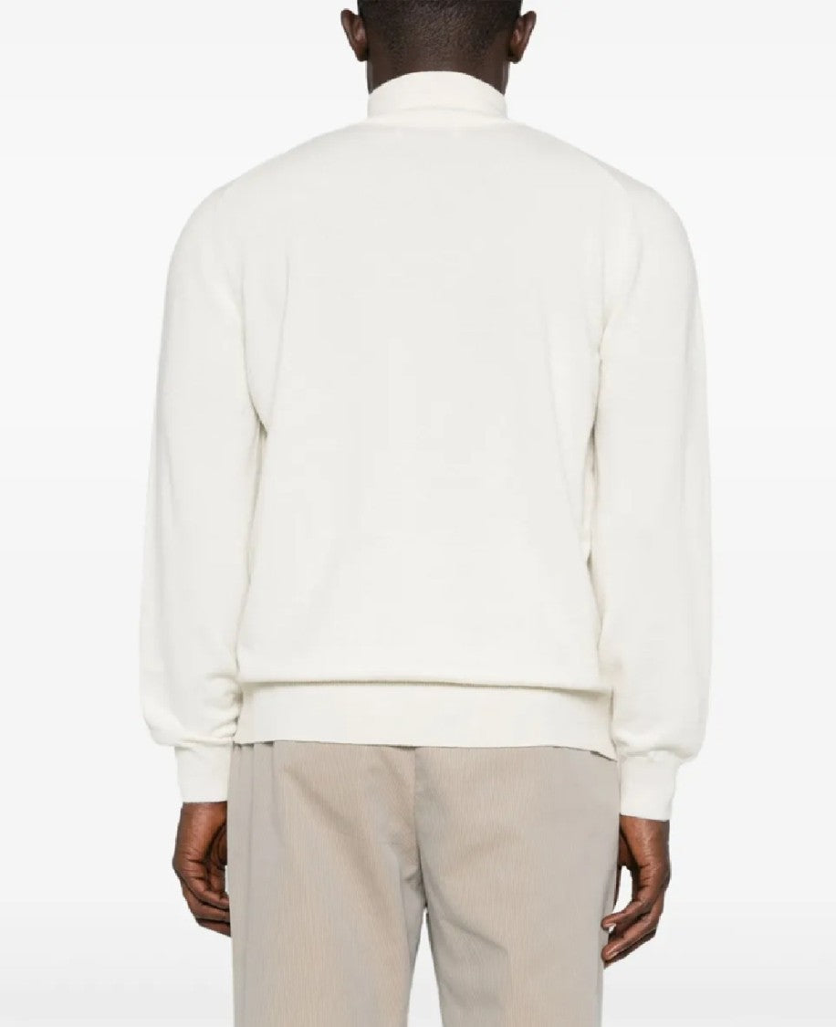 Brunello Cucinelli Half-Zip Knit Pullover With Fitted Silhouette