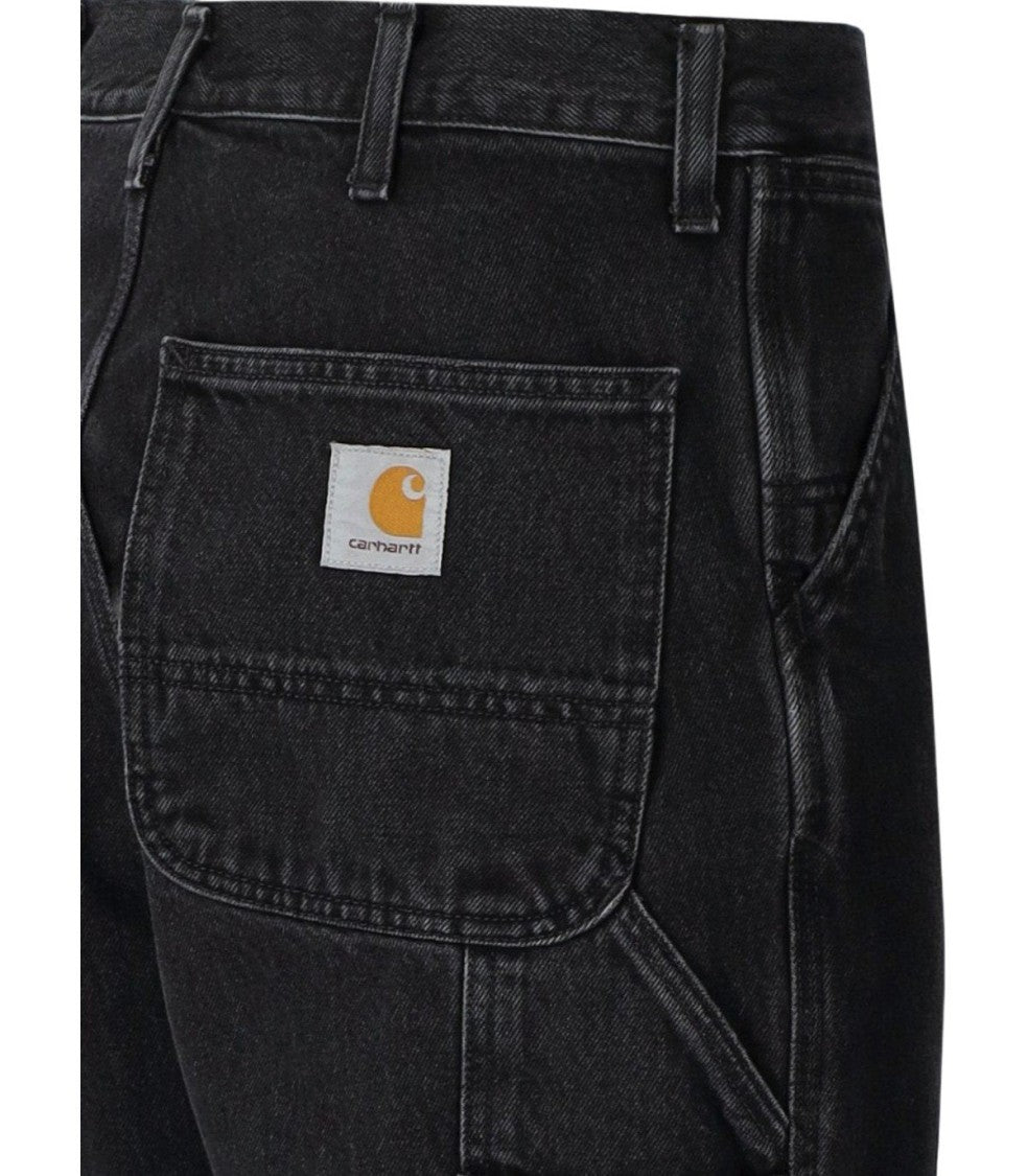 Carhartt Wip Single Knee Stone Washed Black Jeans