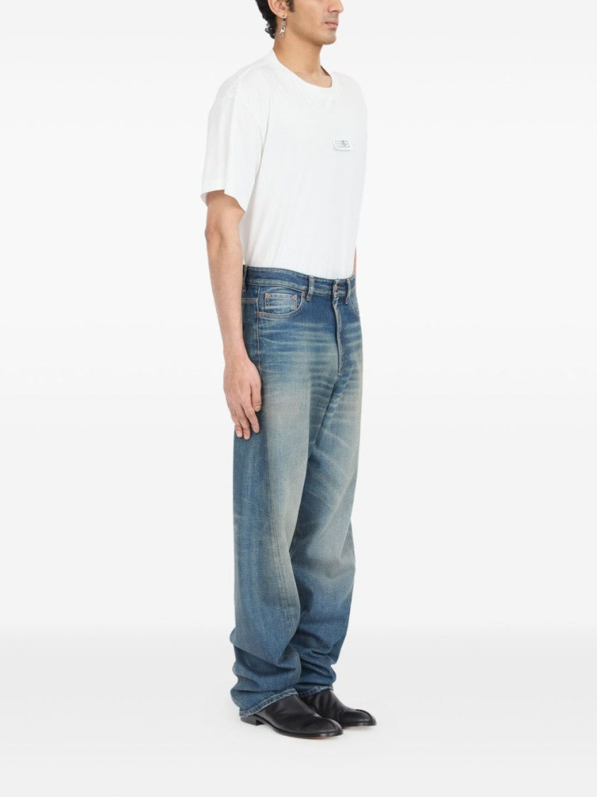 Mm6 By Maison Margiela Relaxed Fit Straight-Leg Jeans With Classic Five-Pocket Design