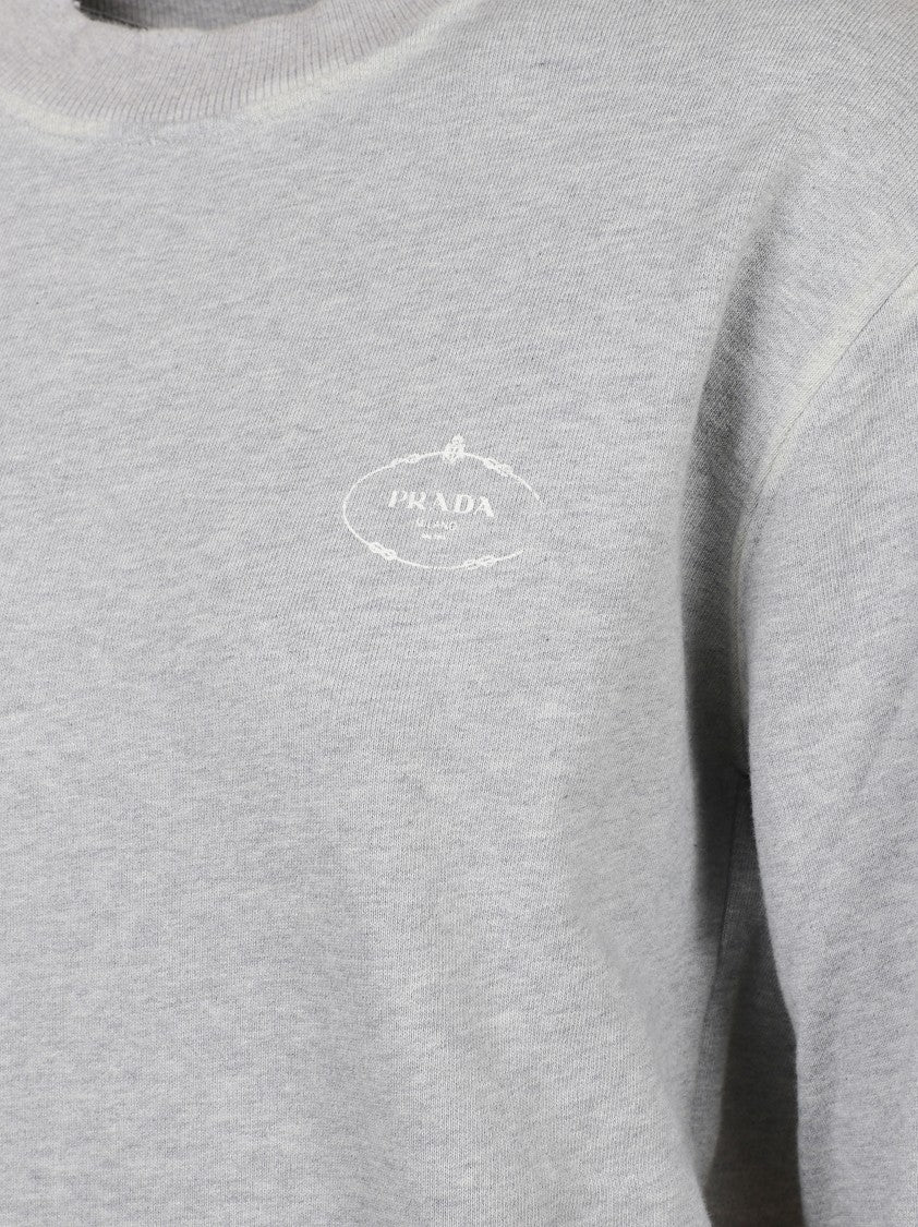 Prada Crew Neck Grey Sweatshirt