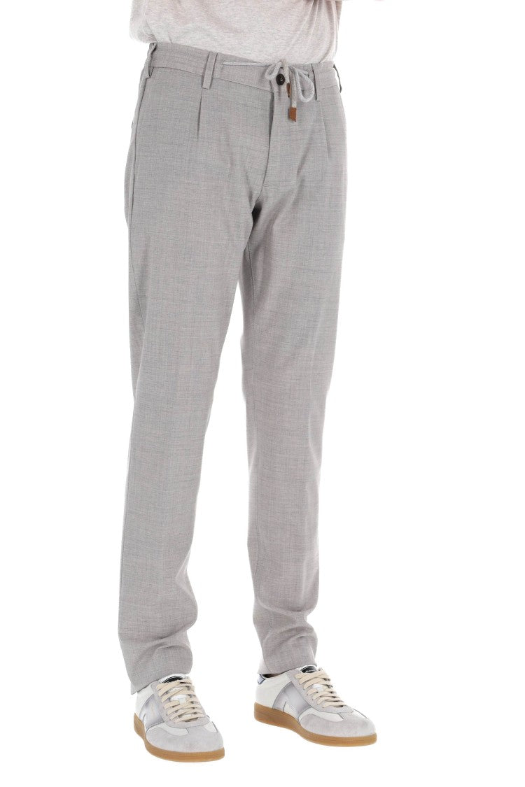 Eleventy Wool-Blend Drawstring Sweatpants