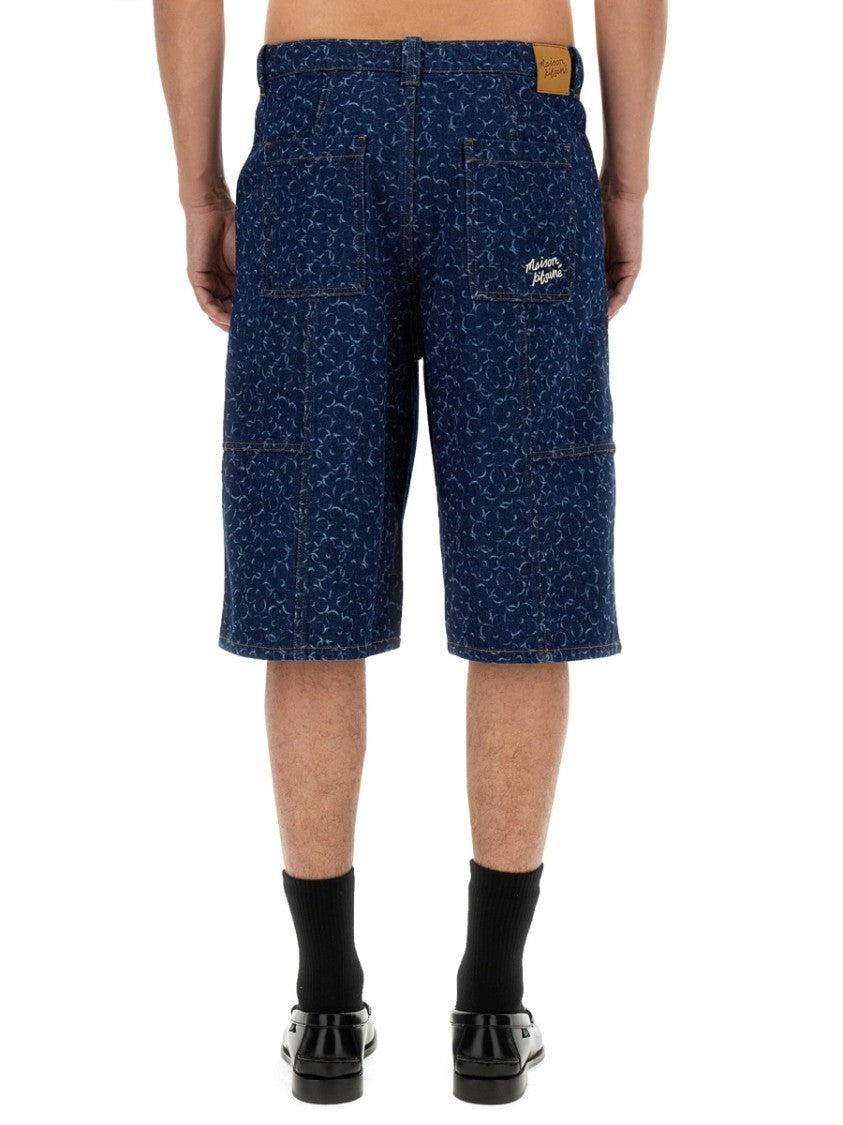 Maison Kitsuné Denim Bermuda Shorts