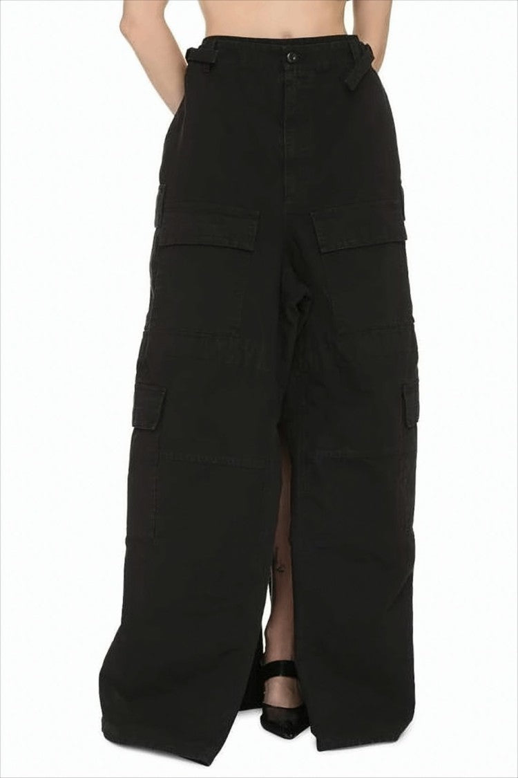 Balenciaga Utilitarian Black Maxi Skirt