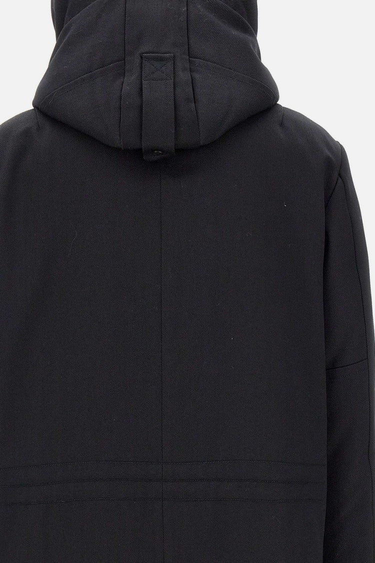 Peuterey Black Nylon Hooded Parka