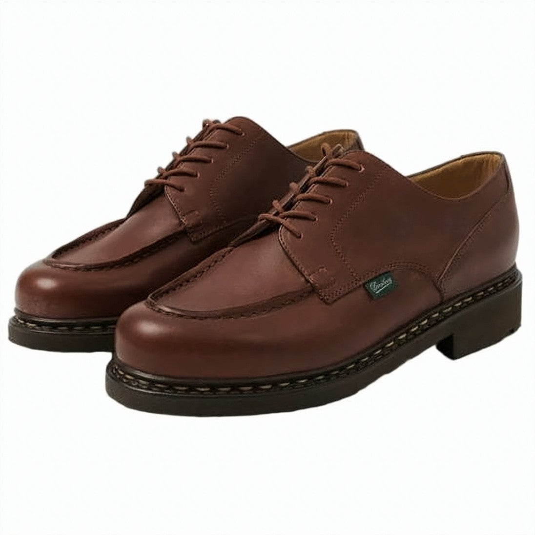 Paraboot Derby-Style Brown Suede Lace-Up Shoes