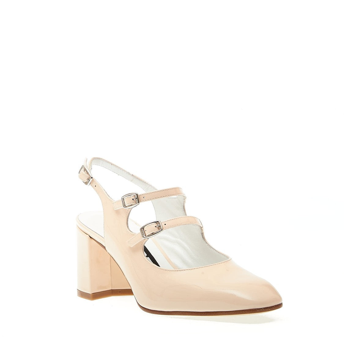 Carel Paris Slingback Tacco Mm Vernice Beige