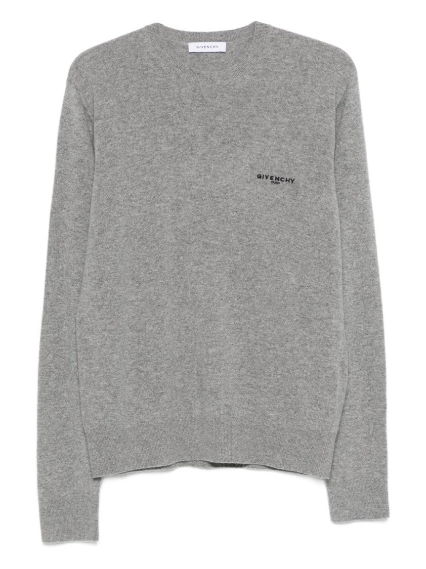Givenchy Grey Crew Neck Long Sleeve Sweater