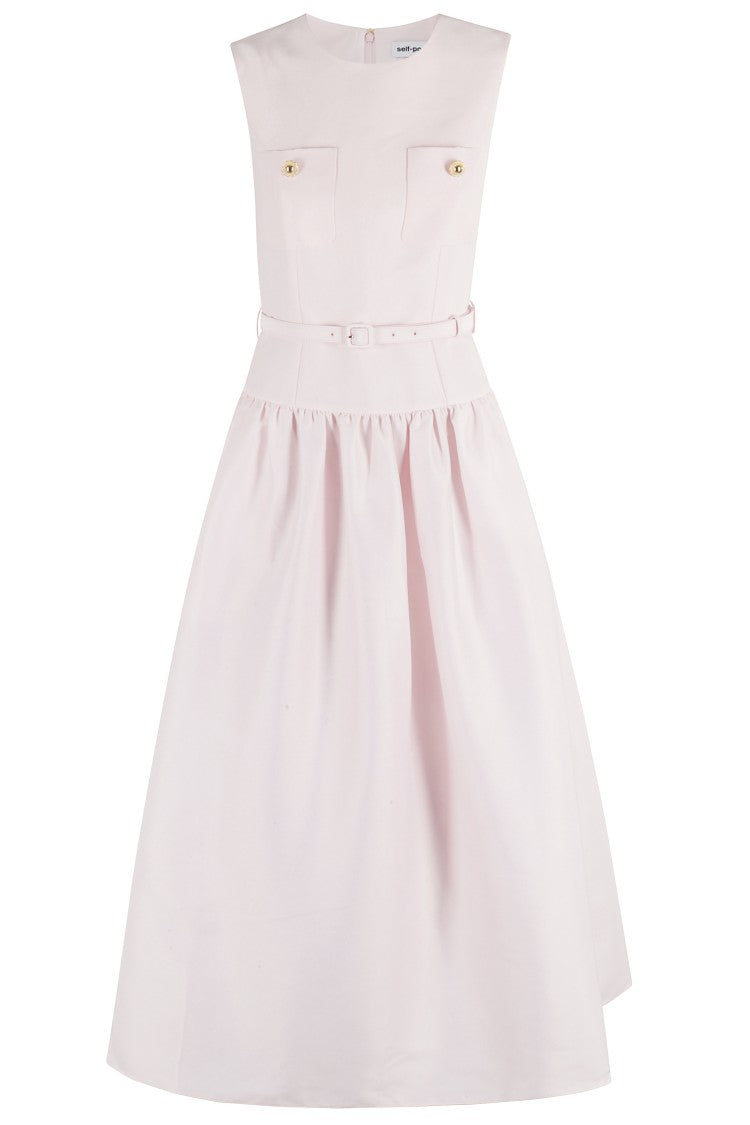 Self-Portrait Taffeta Midi Dress