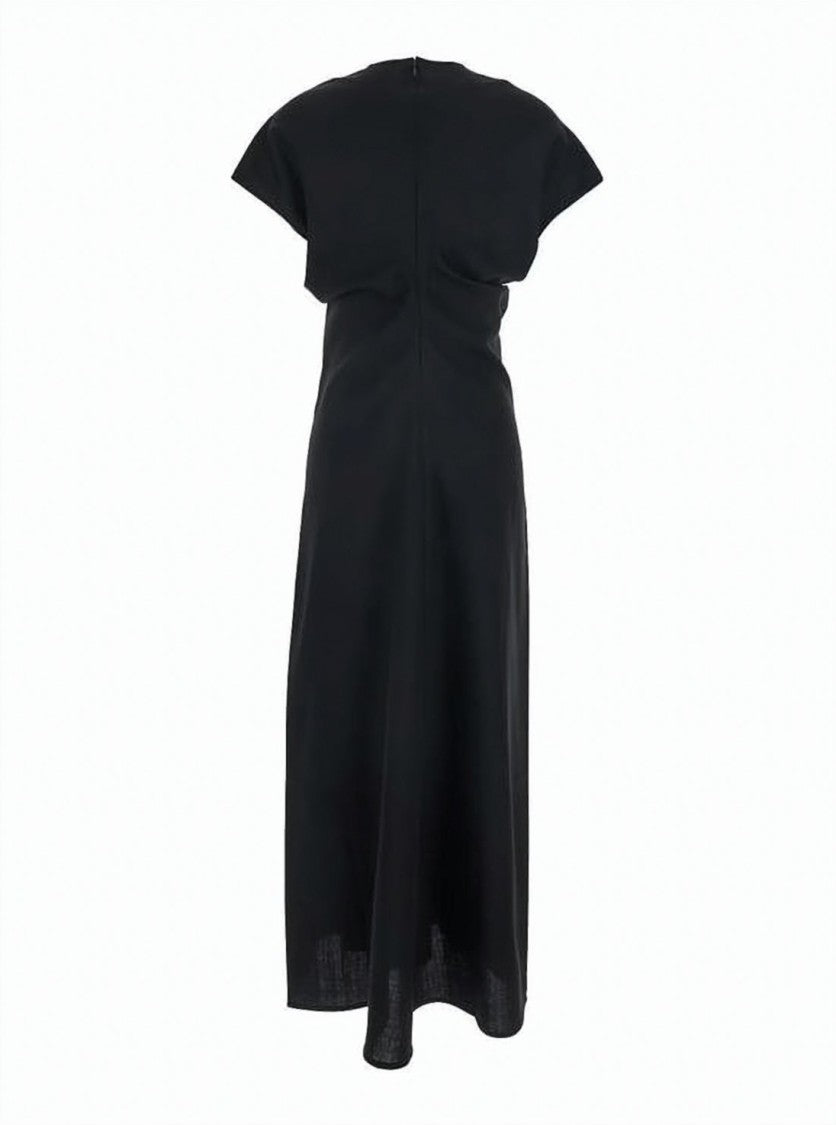 Totême Midi-Length Dress With Minimalist Silhouette And Back Zipper