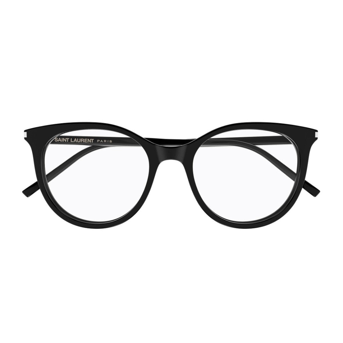 Saint Laurent Black Corner Angle Acetate Oversized Round Sunglasses