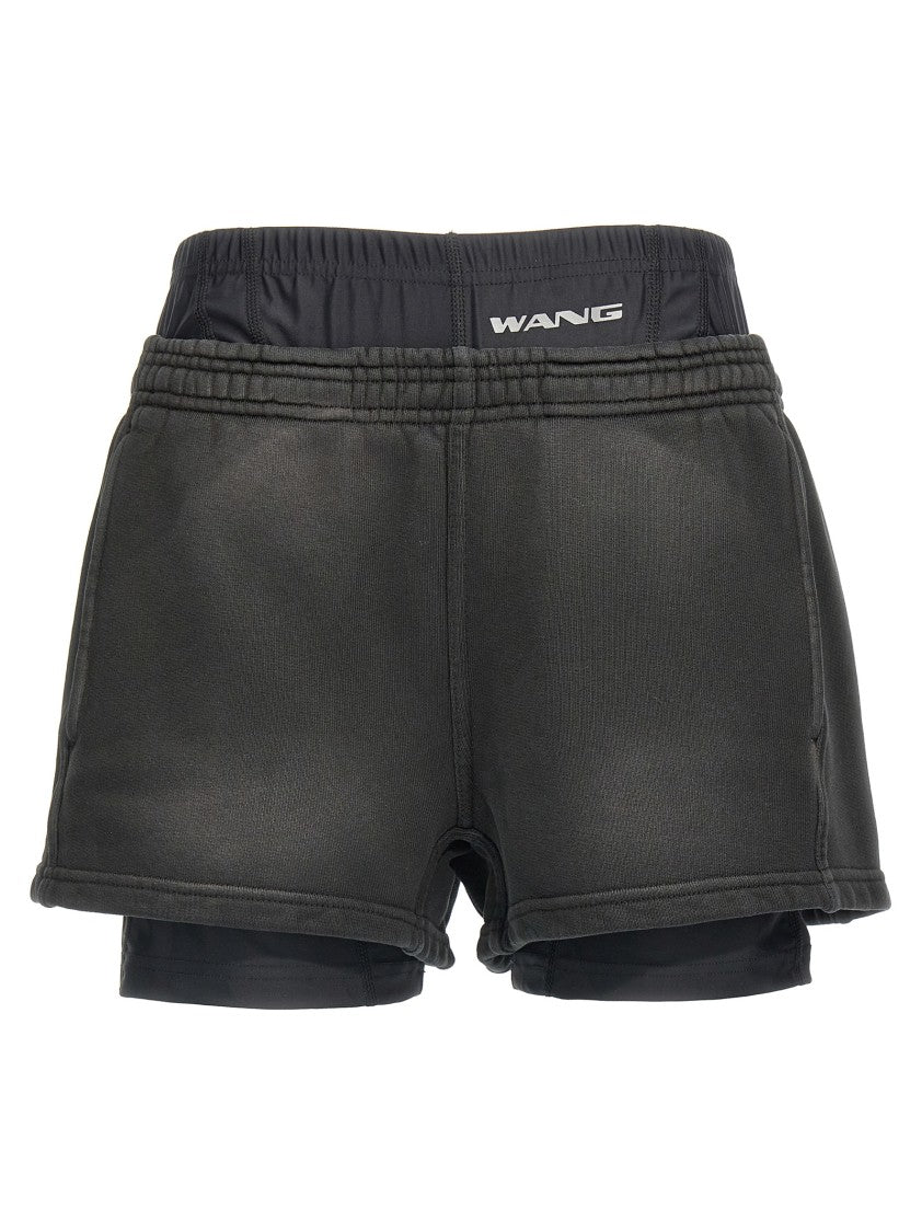 T By Alexander Wang Layered Cotton Technical Fabric Boxer Shorts
