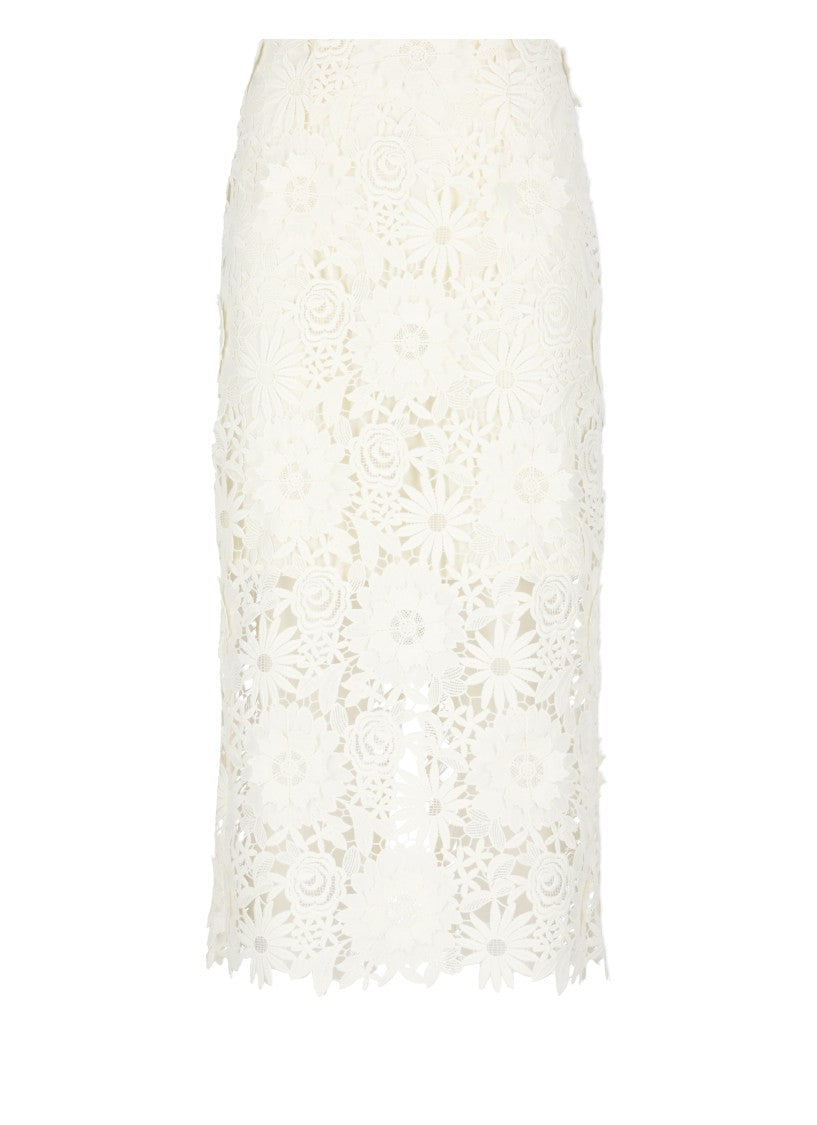 Rotate Ivory Lace Skirt