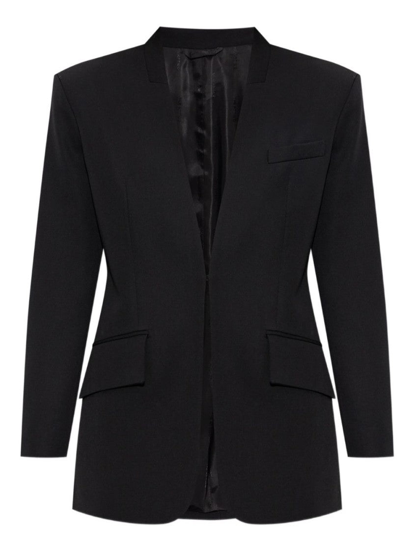 The Attico Structured Tailored Black Jacket With Sharp Shoulders