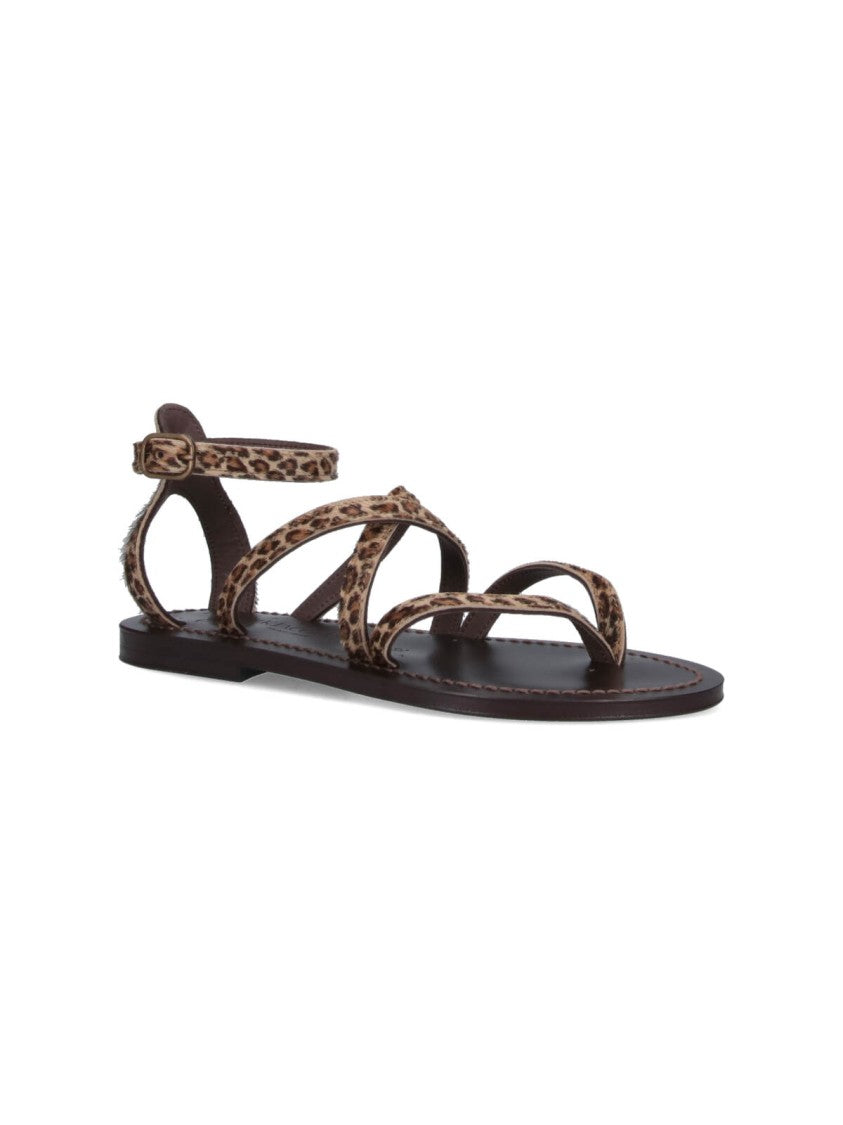 K Jacques St Tropez Epicure' Flip Flops – Leopard Print