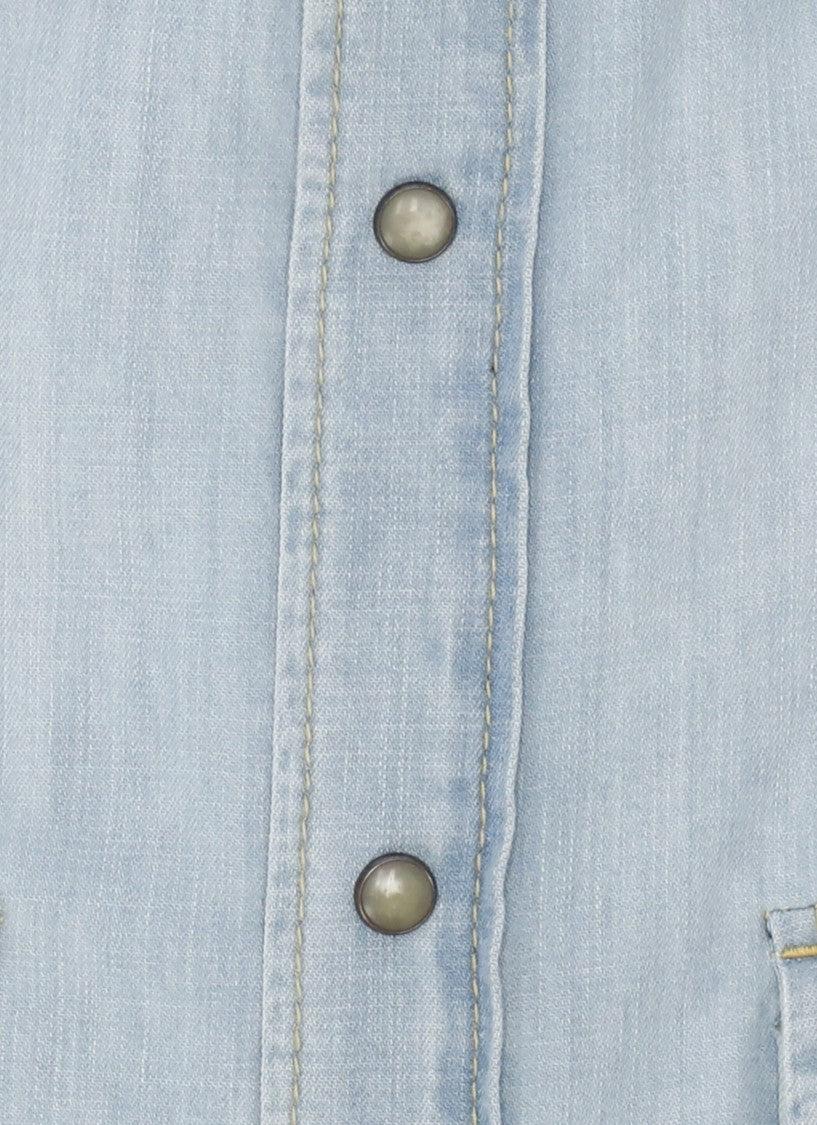 Jacob Cohen Light Blue Cotton Denim Shirt