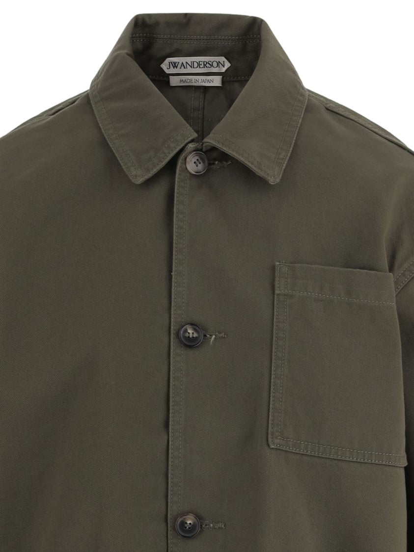 J. W. Anderson Army Green Cotton Jacket With Button Closure And Logo Detail
