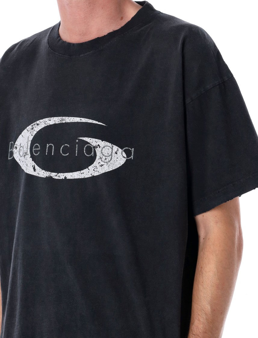 Balenciaga Logo Print Boxy T-Shirt