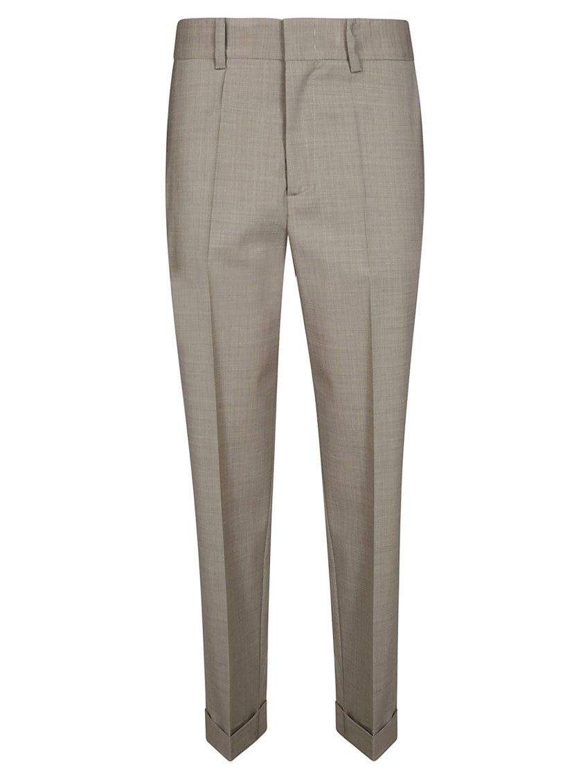 Parosh Straight-Leg Tailored Trousers With Front Pleats
