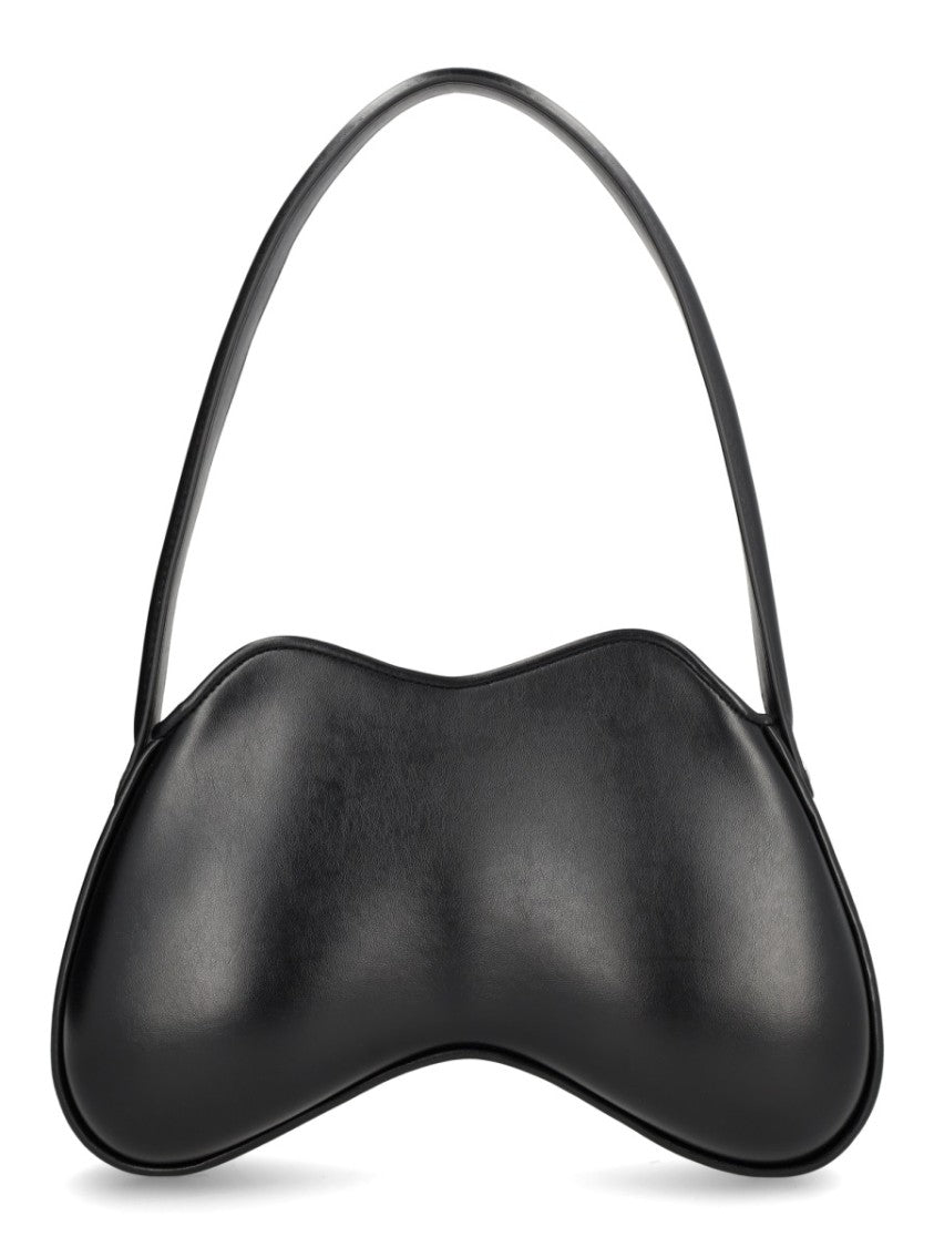 Diesel Black Curved Metallic Emblem Shoulder Bag