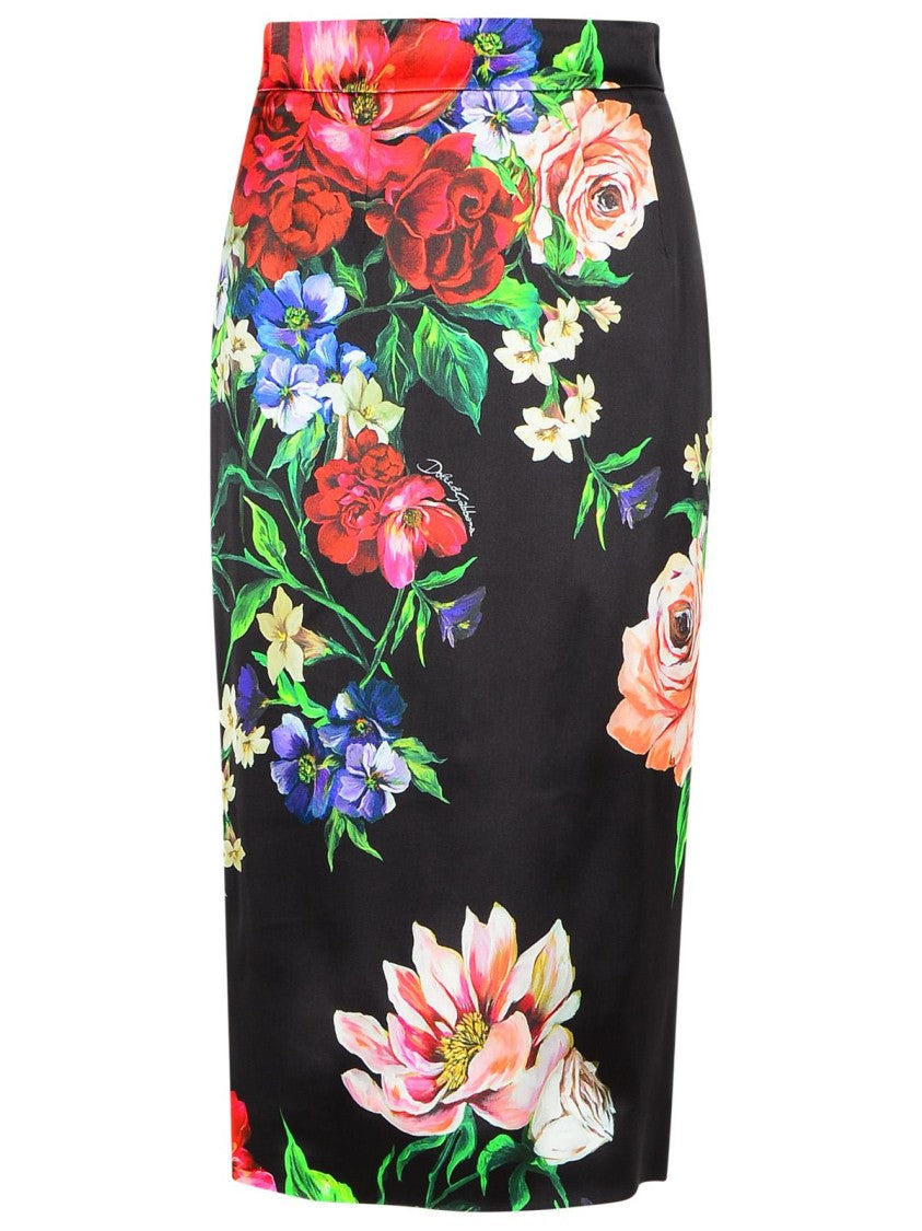 Dolce & Gabbana Black Viscose Blend Skirt