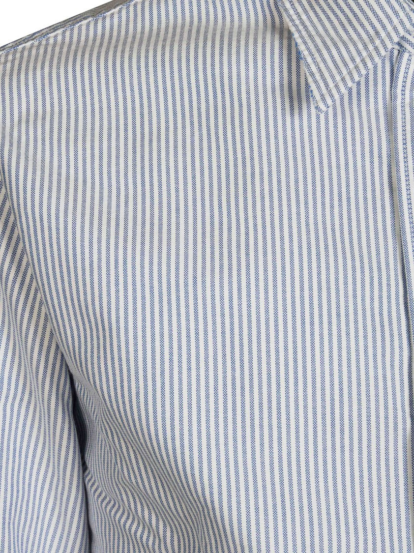 Golden Goose Boyfriend Striped Oxford Cotton Shirt