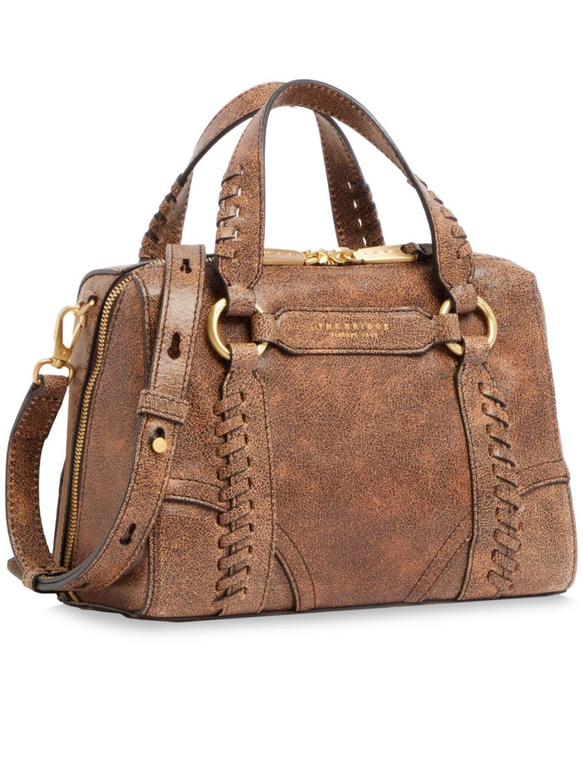 The Bridge Structured Rectangular Handbag With Whipstitch Detailing